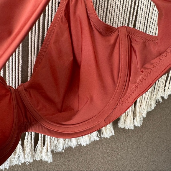 CUUP Scoop Bra red Orange supportive adjustable EUC B - Picture 6 of 11